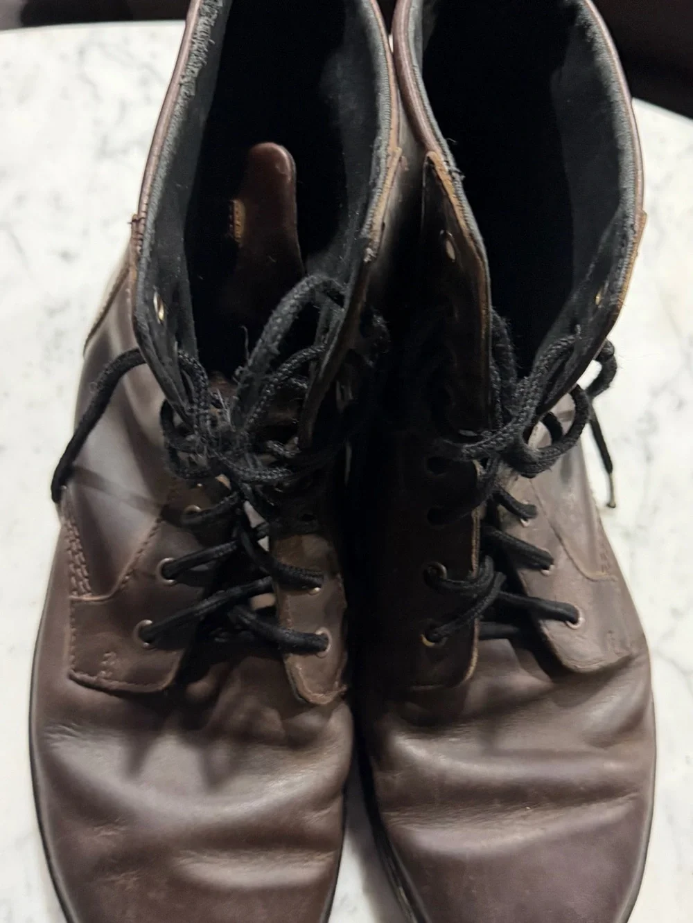 Dr. Martens Dark Brown Leather Lace-Up Boots